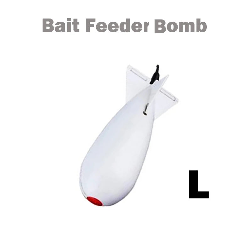 TOLU Rocket Feeder Set - Large & Small Spod Bomb Float Fishing Lure with Bait Holder - 2-Size Pellet Rocket Feeders for Precision Positioning