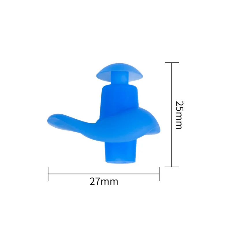 Premium Waterproof Silicone Earplugs - Soft & Durable Swimming Ear Protection with Delicate Texture (1 Pair)