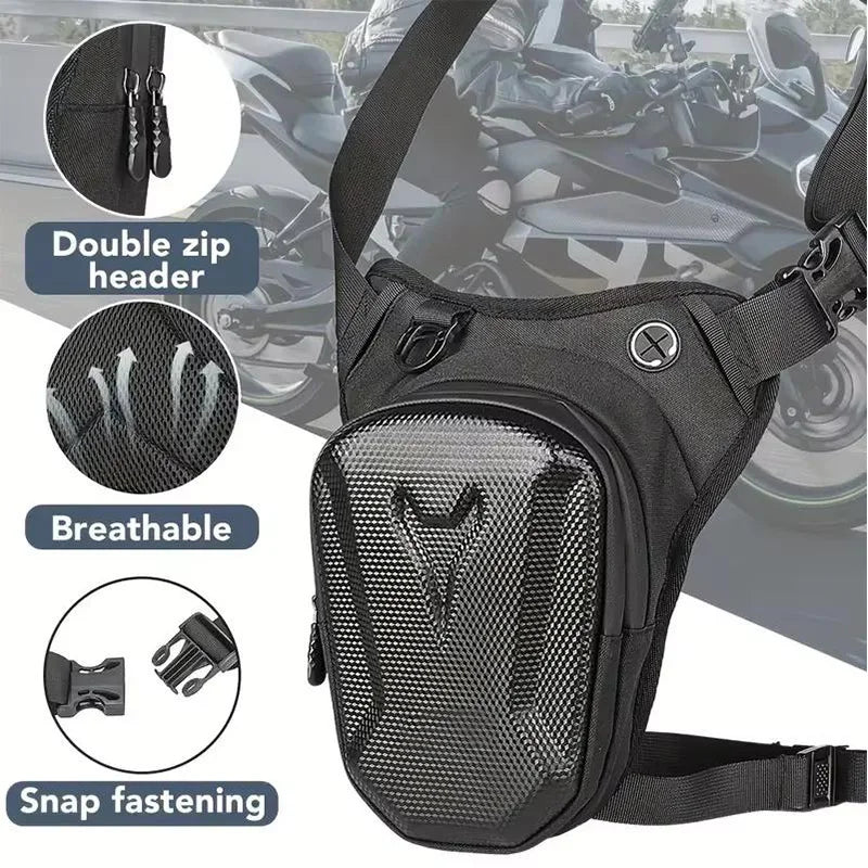 QS1 Tactical Leg Bag - Men's Waterproof Multifunctional Motorcycle Riding Storage Bag for Travel & Hiking