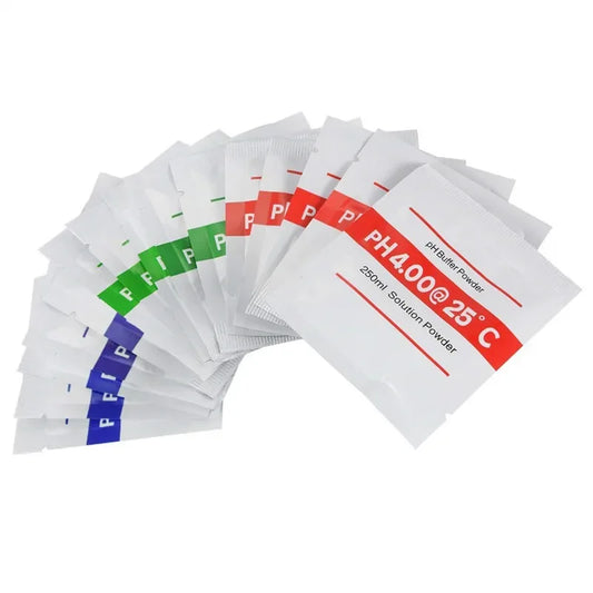 pH Meter Calibration Buffer Powder Set - 3/15 Pieces - 4.01, 6.86, 9.18 pH Calibration Points - Measurement Solution for pH Test Meters