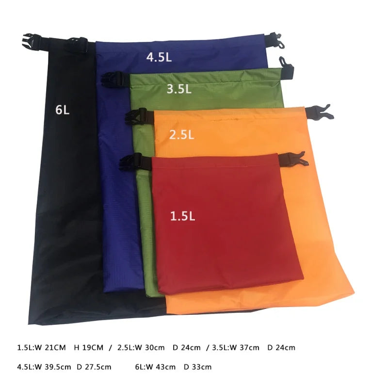 Waterproof Dry Bags Set of 5 - Multi-Purpose Storage Sacks for Camping, Hiking, Swimming, Kayaking, Rafting & Outdoor Adventures