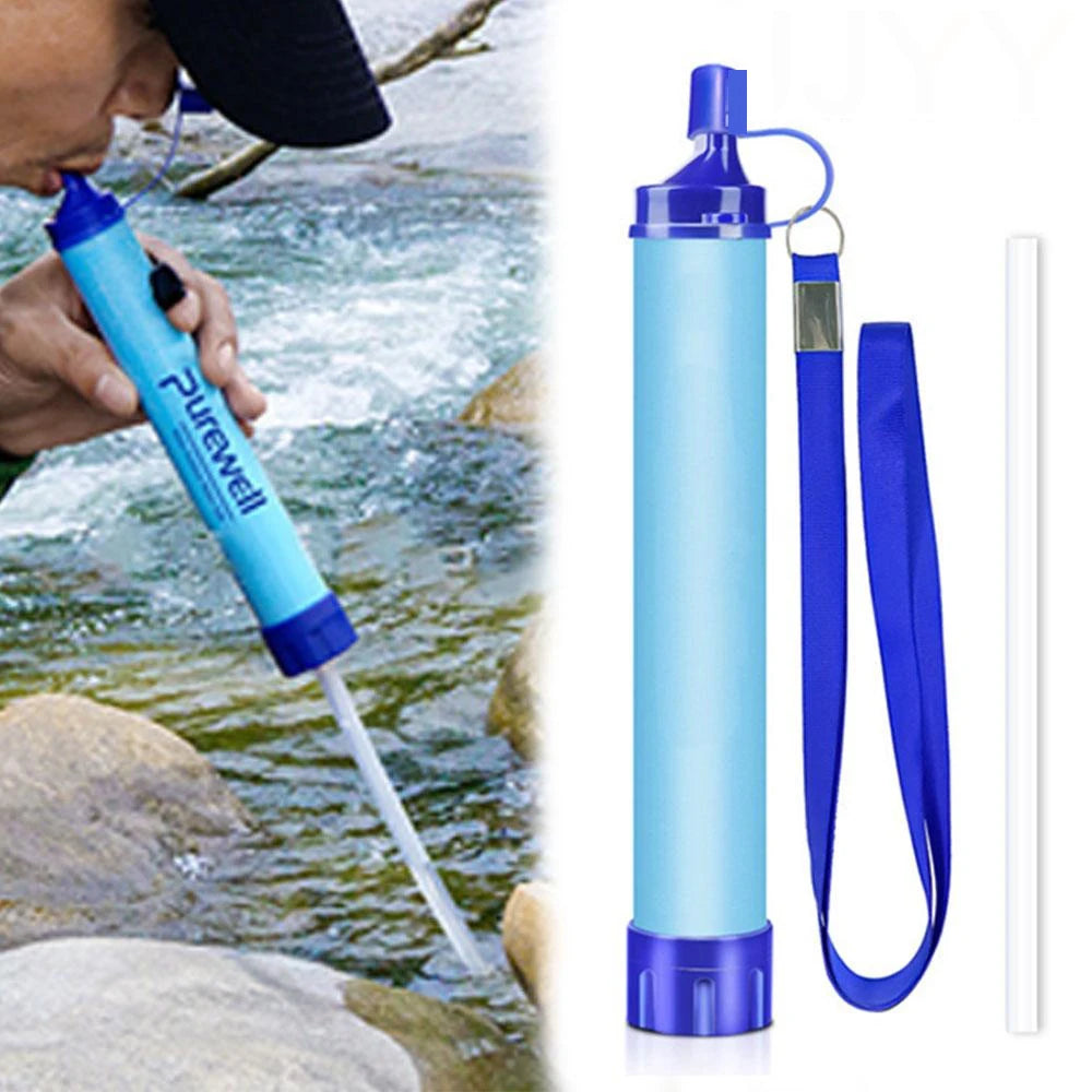 Portable Water Purification Straw - Mini Outdoor Filter for Camping, Hiking & Emergency Survival Supplies