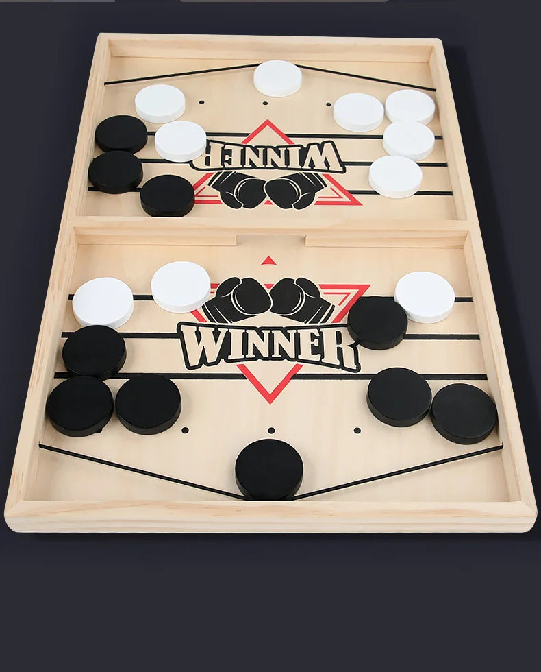 Fast-Paced Table Hockey Desktop Battle Game - Interactive Parent-Child Chess Board Puzzle Sling Toy for Children Party Winner