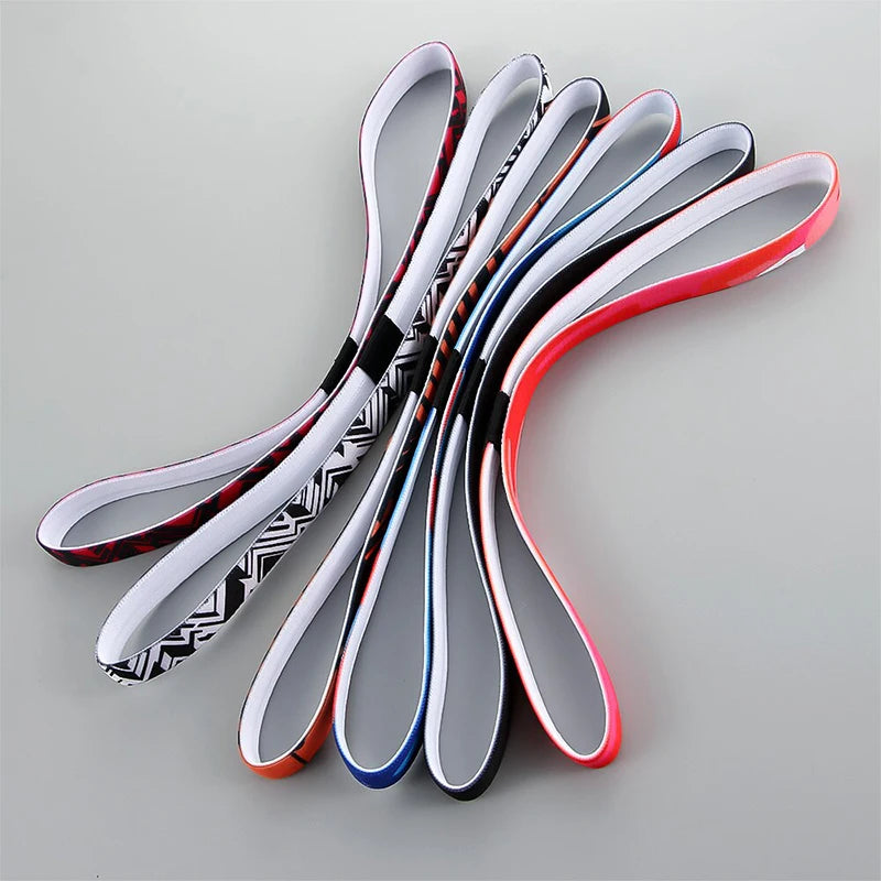 Candy Color Yoga Hair Bands - 6 Pack Non-Slip Sports Headbands for Running & Football