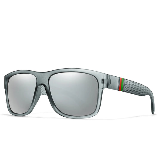 Men's Vintage Large Frame Square Polarized Sunglasses - UV400 Protection for Fishing, Driving, Cycling & Running