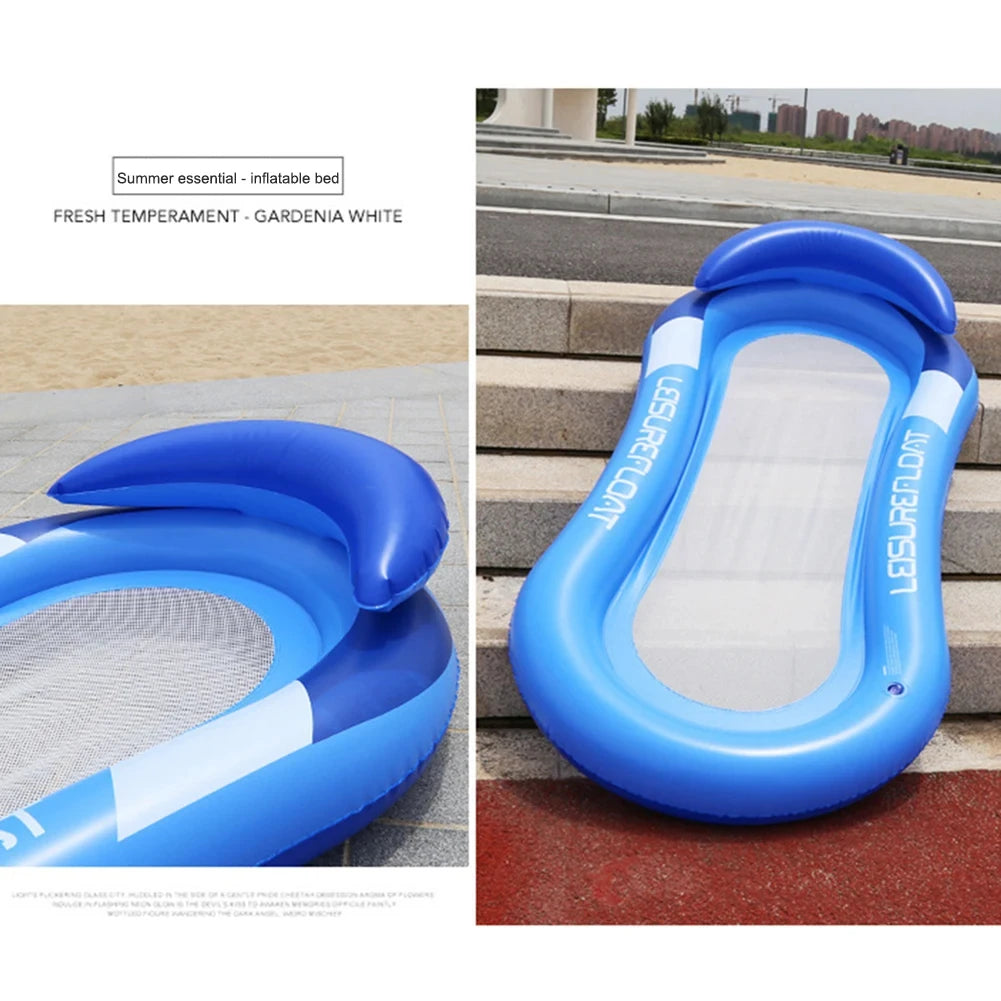 Women's Inflatable Pool Float - Water Hammock Air Mattress Lounge Bed for Swimming, Beach Recreation & Party Sports