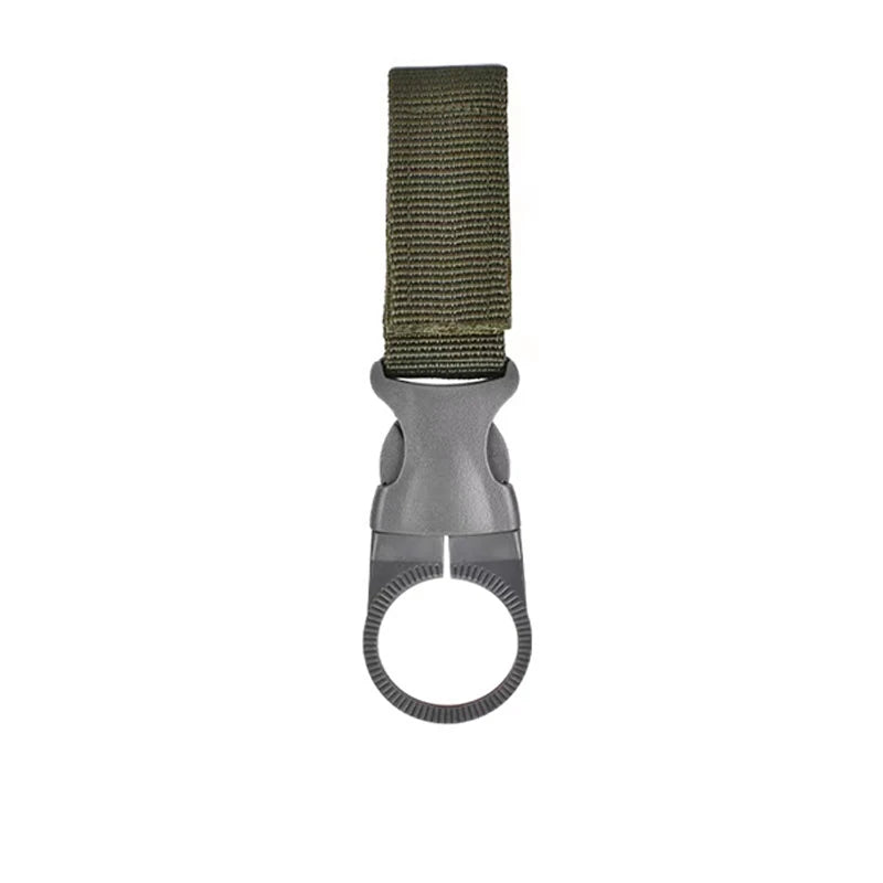 Outdoor Nylon EDC Carabiner Water Bottle Holder - Webbing Buckle Hook Clip for Backpack Belt Camping & Climbing