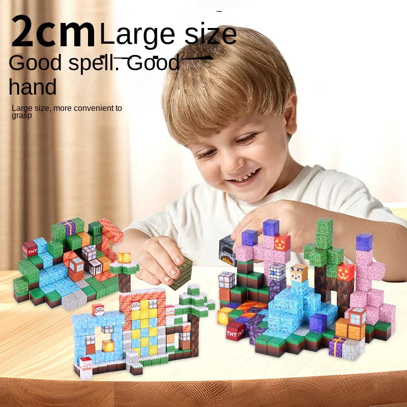 Magnetic Blocks Construction Toy - Sensory Play for Boys and Girls - Suitable for Toddlers - Christmas Gift Option