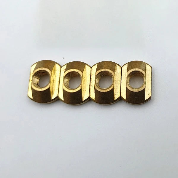 Brass Hydrofoil T-Nuts Kit (4pcs) - M8/M6 Track Mounting Hardware for All Water Sports Surfing Boards and Outdoor Hydrofoil Accessories