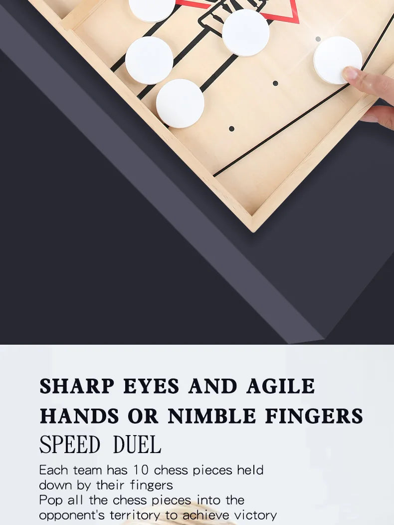 Fast-Paced Table Hockey Desktop Battle Game - Interactive Parent-Child Chess Board Puzzle Sling Toy for Children Party Winner