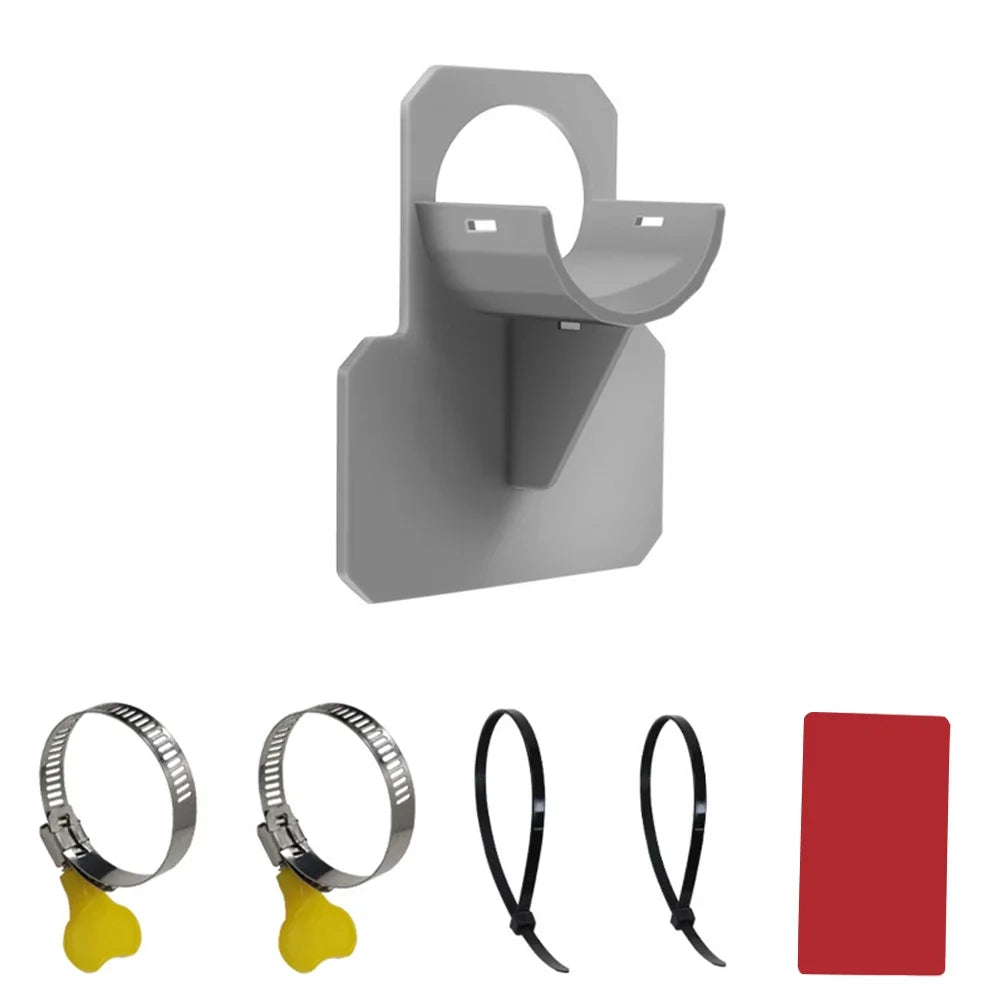 Swimming Pool Hose Support Bracket Set (1-2 Pieces) - Universal Pipe Holder for Intex Above Ground Pools with Tie Clamp Mount - Compatible with 30-38mm Hose Outlets