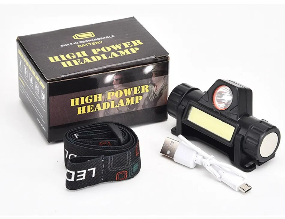 Rechargeable COB LED USB Headlamp - Professional Series