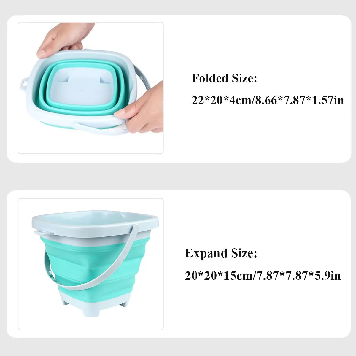 Children's Beach Sand & Water Play Set - 11 Piece Collapsible Bucket Kit with Summer Outdoor Toys for Kids Sandbox Games (Random Color Selection)