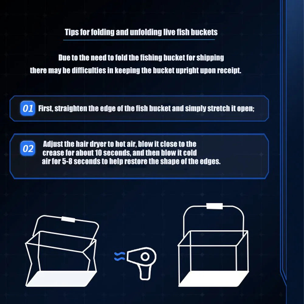 Fishing Tackle Storage Bucket - All-in-One Fishing Supplies Organizer Suitcase