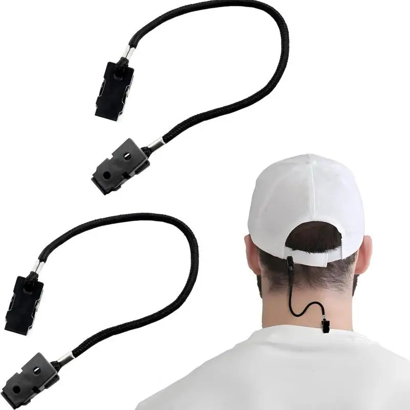Wind-Proof Hat Clips - 2-Pack Outdoor Cap Retainer Lanyard Rope for Camping, Hiking & Travel Equipment