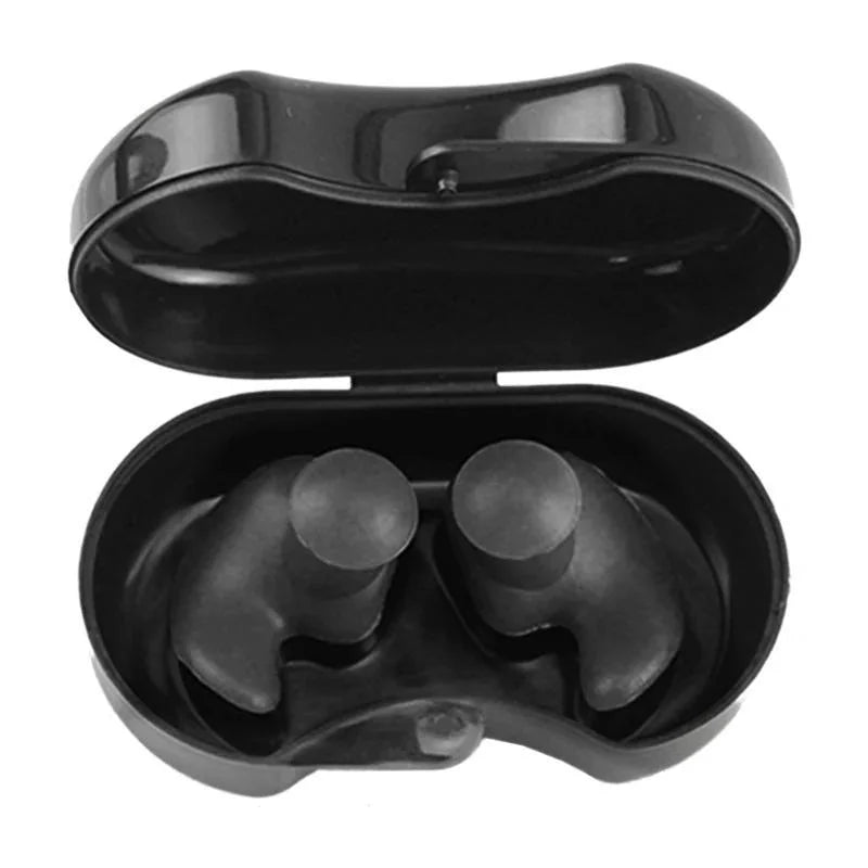 Waterproof Silicone Swimming Ear Plugs - 2 Pack Reusable Diving & Water Sports Earplugs for Swimming, Surfing, Showering & Bathing
