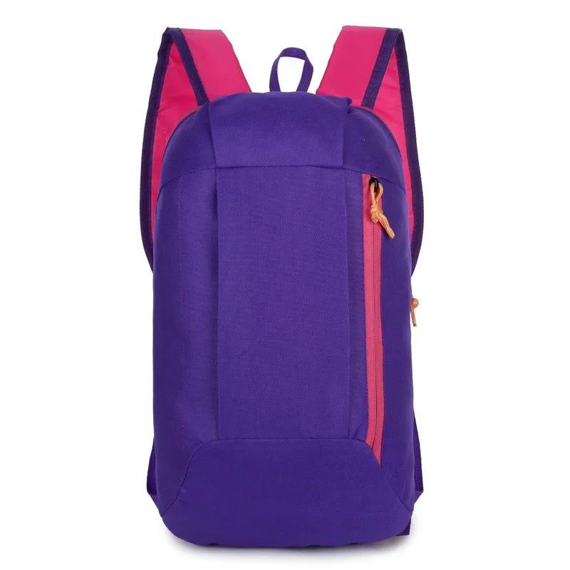 Pink Waterproof Nylon Sport Backpack - Small Gym Duffel Bag for Women Men Kids - Outdoor Fitness Travel Luggage