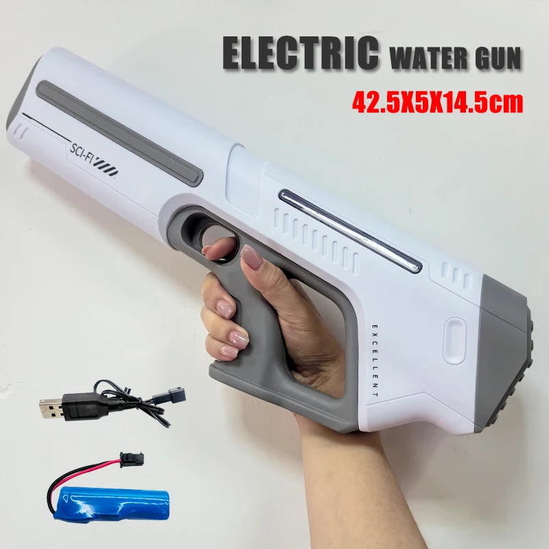 Electric High Pressure Water Gun - Kids Summer Pool Toy for Outdoor Water Fight Games