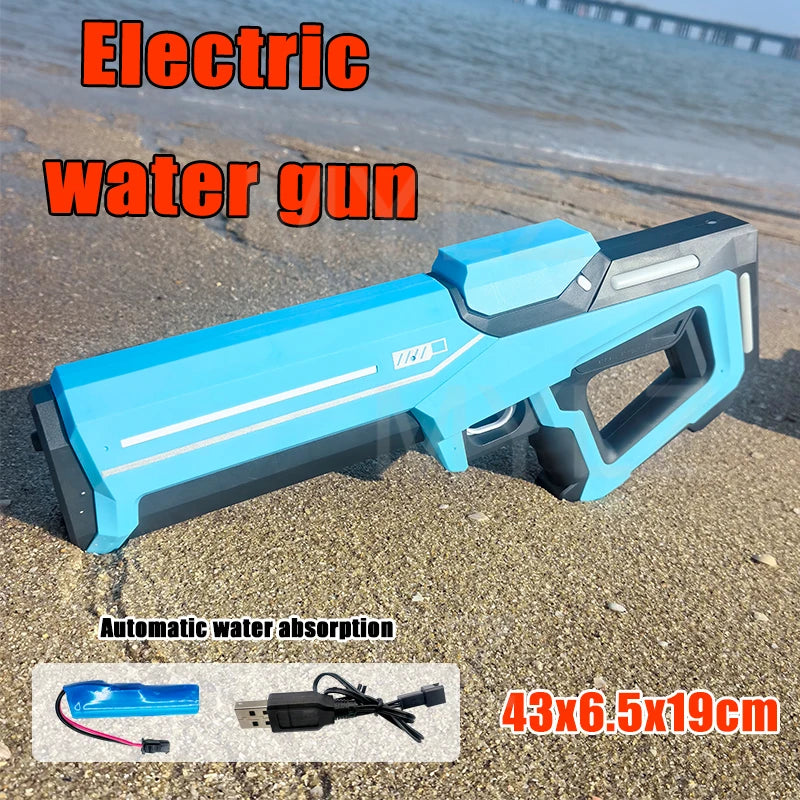 Electric High Pressure Water Gun - Kids Summer Pool Toy for Outdoor Water Fight Games