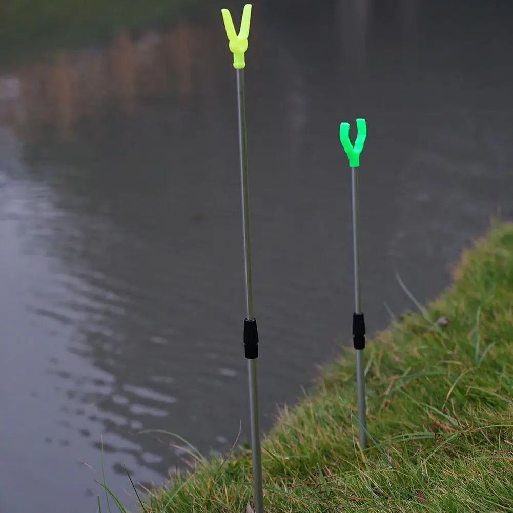 Telescopic Fishing Rod Holder - Adjustable 50-80cm Extending Bankstick Stand with Rod Rest Bracket for Fishing Accessories