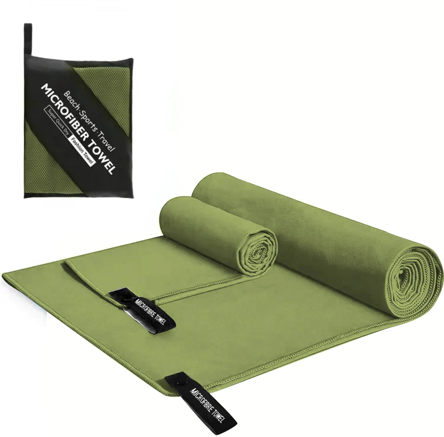 Ultralight Microfiber Sports Towel - Quick Dry Portable Beach Towel with Pocket for Swimming, Pool, Gym, Fitness & Yoga