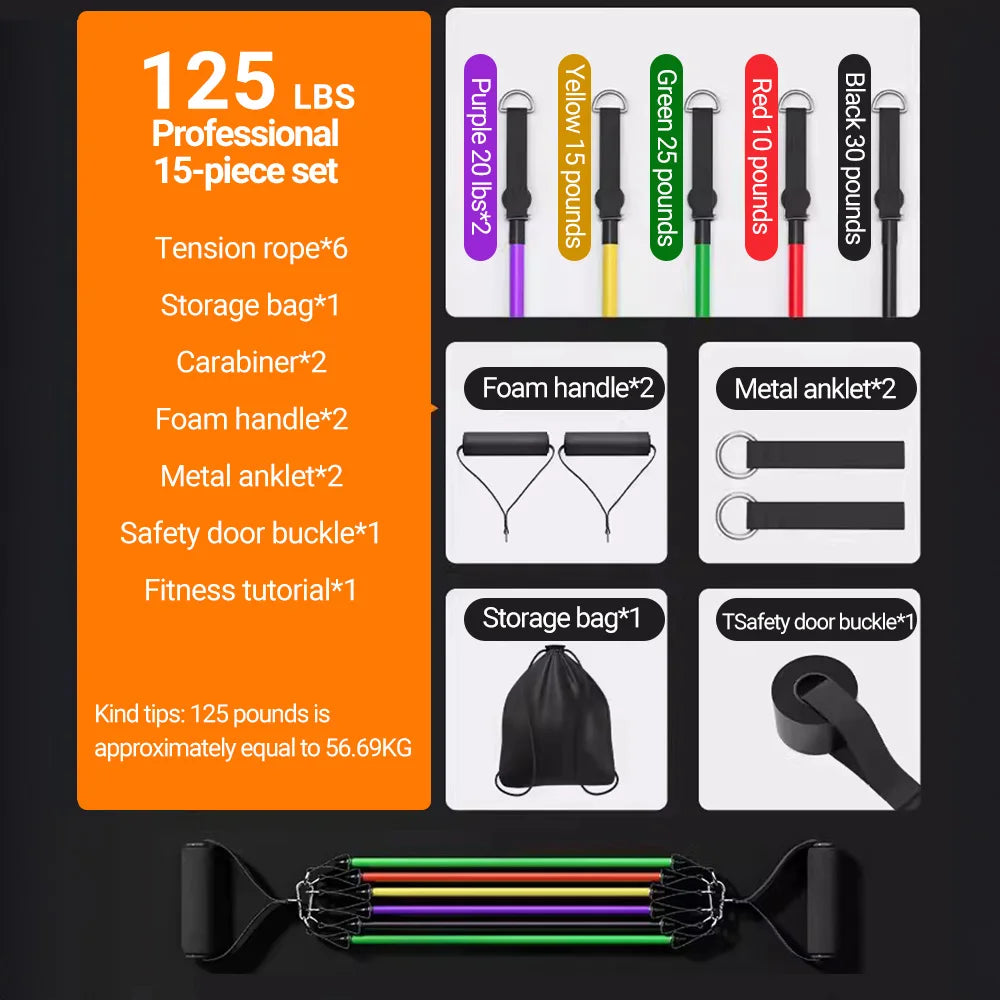 Premium Resistance Bands Set for Bodybuilding and Muscle Training