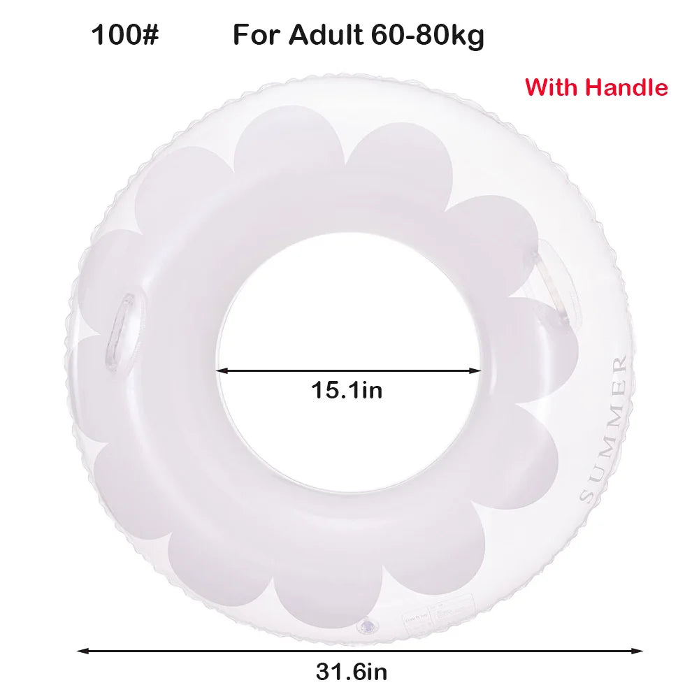 Inflatable Swimming Ring - Multi-Age Float Seat for Kids & Adults - Pool Water Safety Equipment