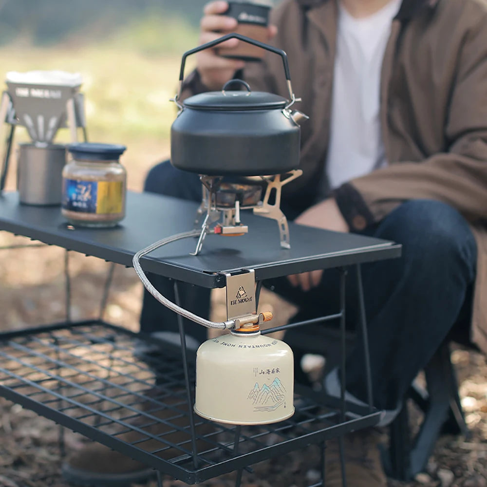 Stainless Steel Gas Canister Hook - Camping Table Stove Tank Hanger Organizer for Outdoor Cooking