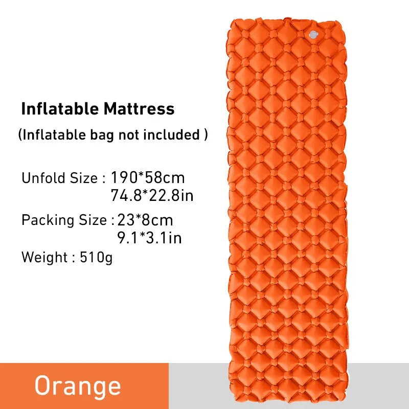 Ultralight Inflatable Camping Sleeping Pad - Portable Outdoor Air Mattress for Hiking and Travel