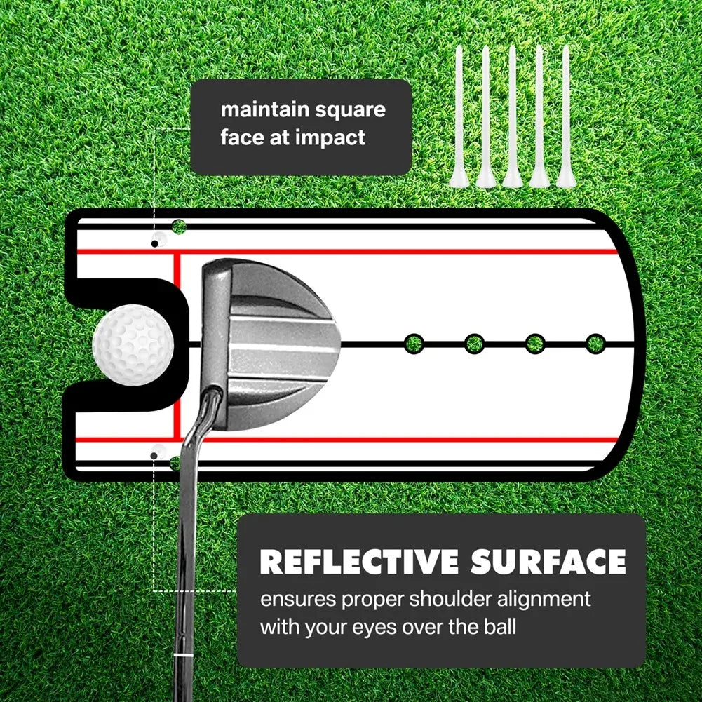 Golf Putting Practice Mirror - Alignment Training Aid