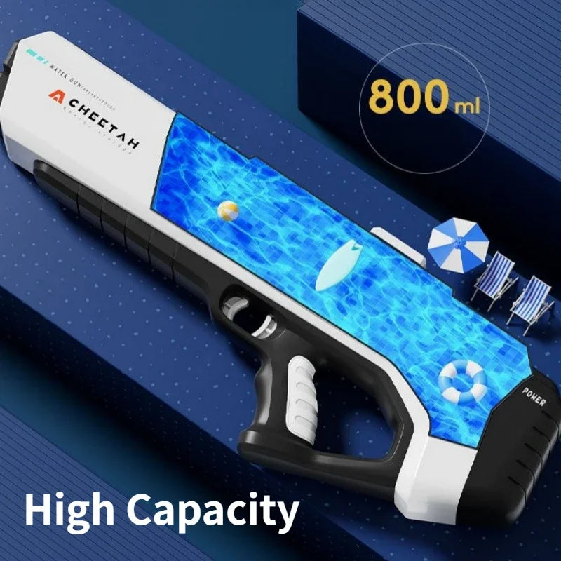Electric High Pressure Water Gun - Kids Summer Pool Toy for Outdoor Water Fight Games
