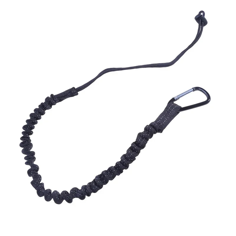 Heavy-Duty Safety Harness for Aerial Work - Elastic Buffer Sling Belt with Anti-Fall Carabiner Hook and Rope Protection System