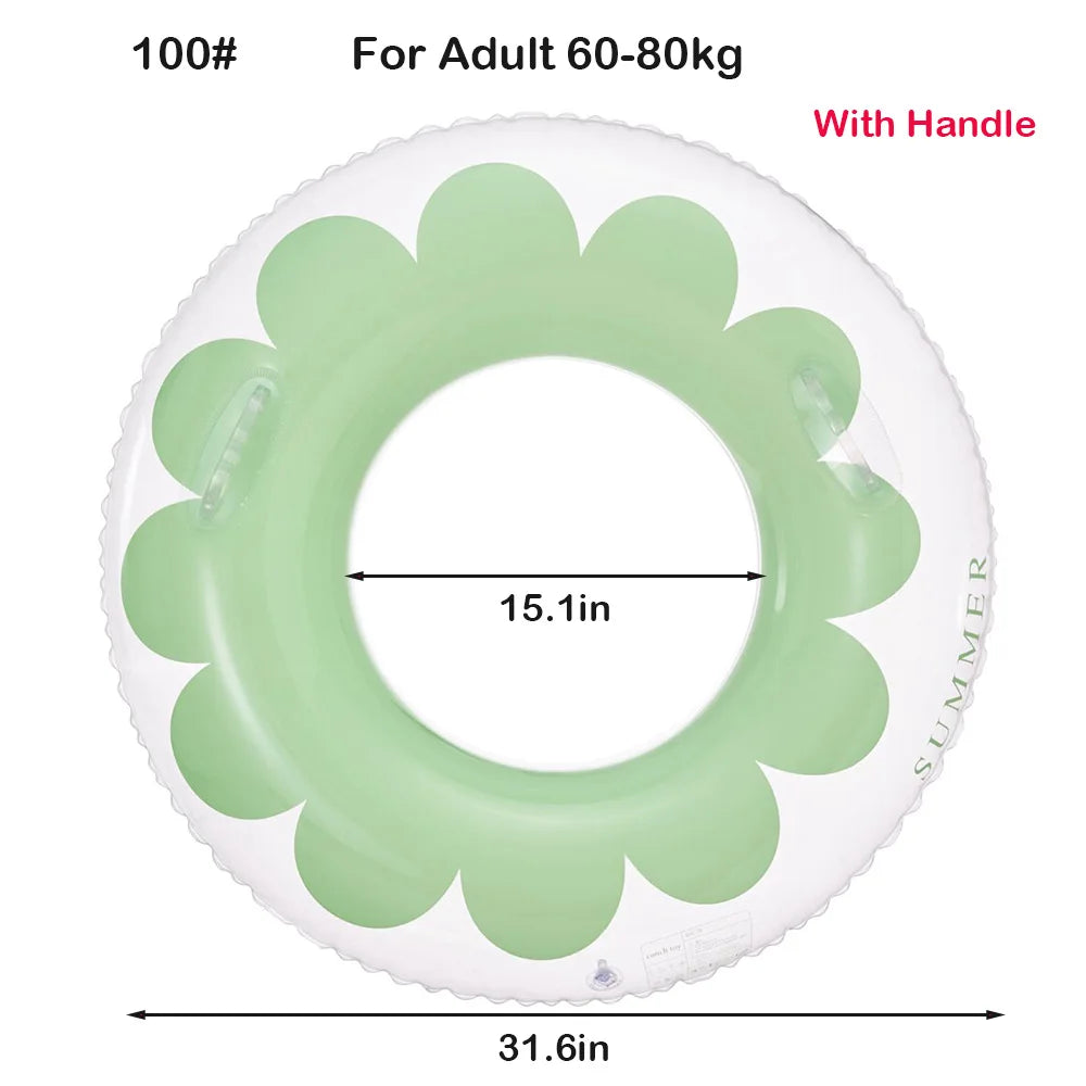 Inflatable Swimming Ring - Multi-Age Float Seat for Kids & Adults - Pool Water Safety Equipment