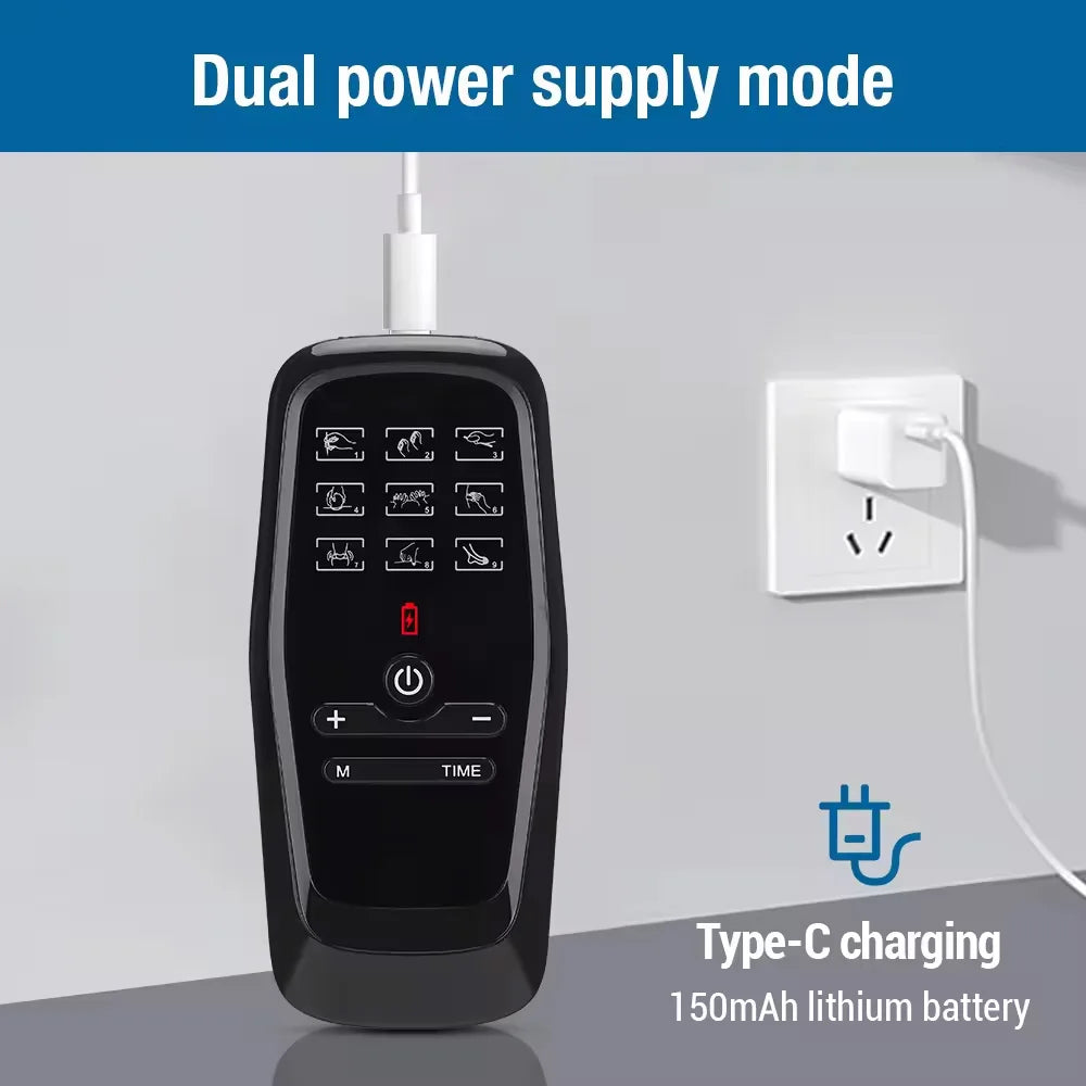 Digital EMS TENS Unit - Electric Muscle Stimulator for Physiotherapy, Acupuncture & Body Massage Therapy with Slimming Functions