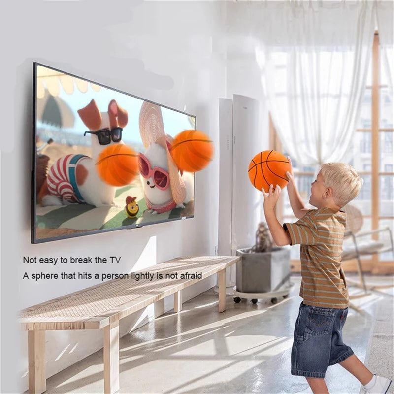 New Silent Basketball PU Foam Soft And Noise Free Children Sports Indoor Bounce Balls High Density Mute Bouncing Basket Ball