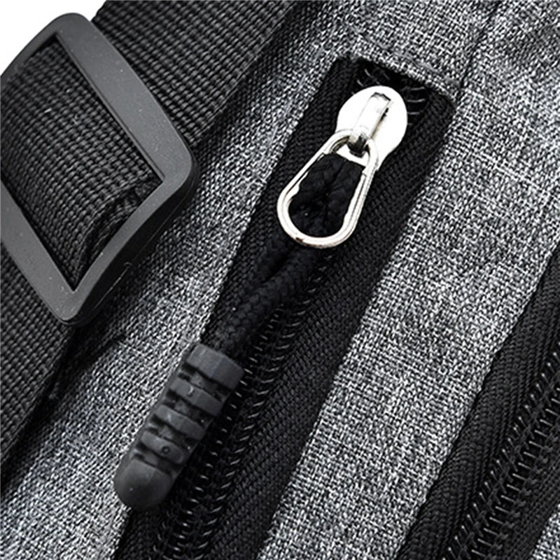 Men's Waterproof Canvas Crossbody Bag - Korean Style Outdoor Sports Waist Pack with Multiple Carry Options