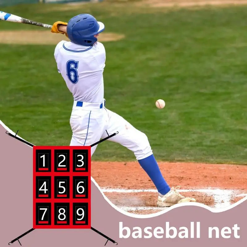 Professional Pitching Net With Strike Zone - Softball Accessories For Practice - Baseball & Softball Batting Aid - Pitching Strike Zone Target Net