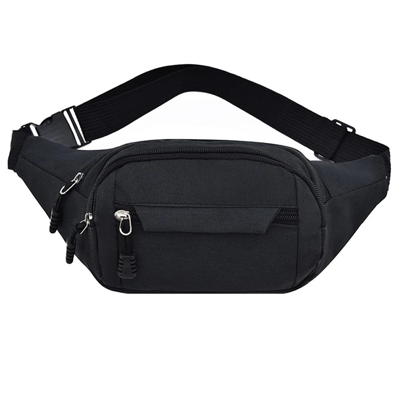 Men's Waterproof Canvas Crossbody Bag - Korean Style Outdoor Sports Waist Pack with Multiple Carry Options