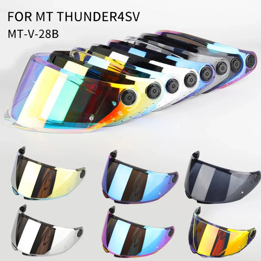 MT THUNDER 4 SV Motorcycle Helmet Visor Shield - UV Protection Windshield Replacement Lens MT-V-28B with Sunscreen