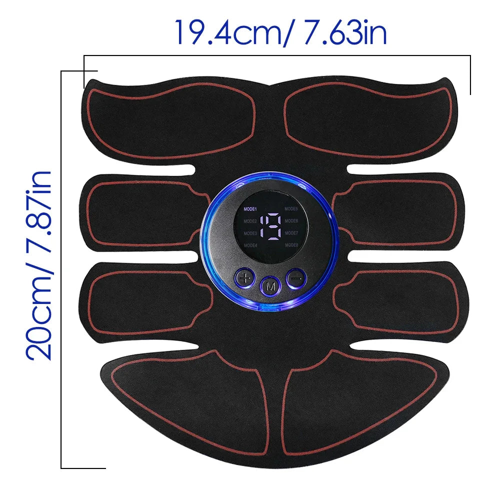 8 Modes EMS Wireless Muscle Stimulator - Professional Fitness Trainer for ABS Abdominal Electric Weight Loss Body Slimming - USB Charging