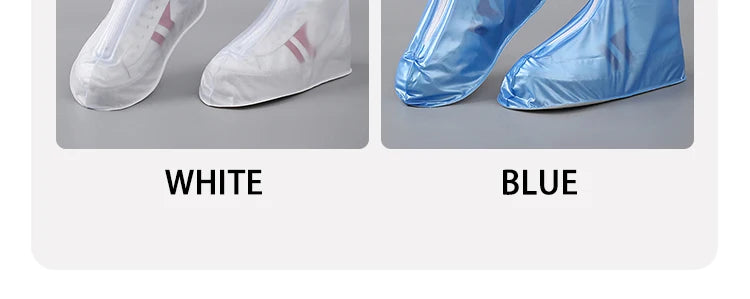 Waterproof Shoe Covers - Non-Slip Reusable Rain & Snow Boot Protectors with PVC Silicone Sole for Women & Men (1 Pair)