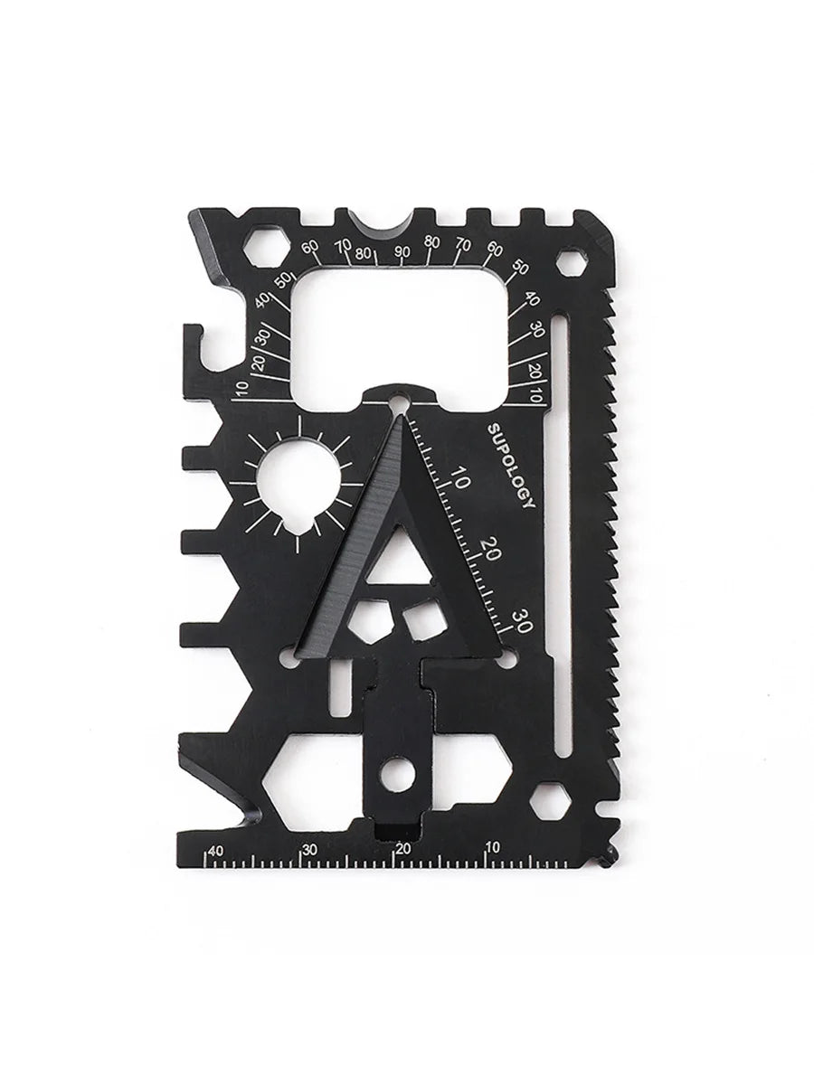 18-in-1 Multi-Functional Survival Card Tool - Portable Outdoor Wildlife Emergency Equipment