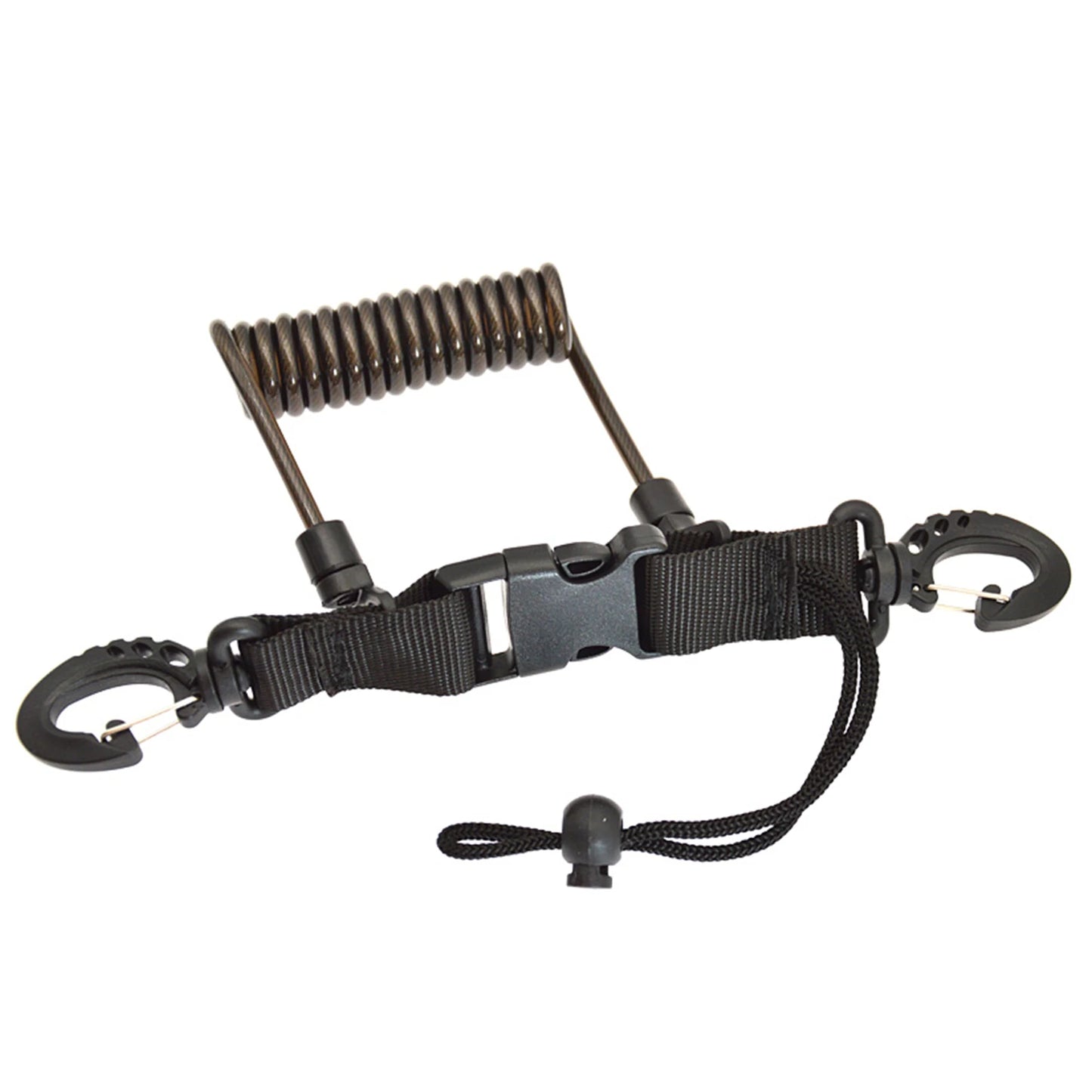 Anti-Loss Spiral Coil Safety Leash for Camera & Flashlight - Diving Snorkeling Surfing Kayaking Equipment