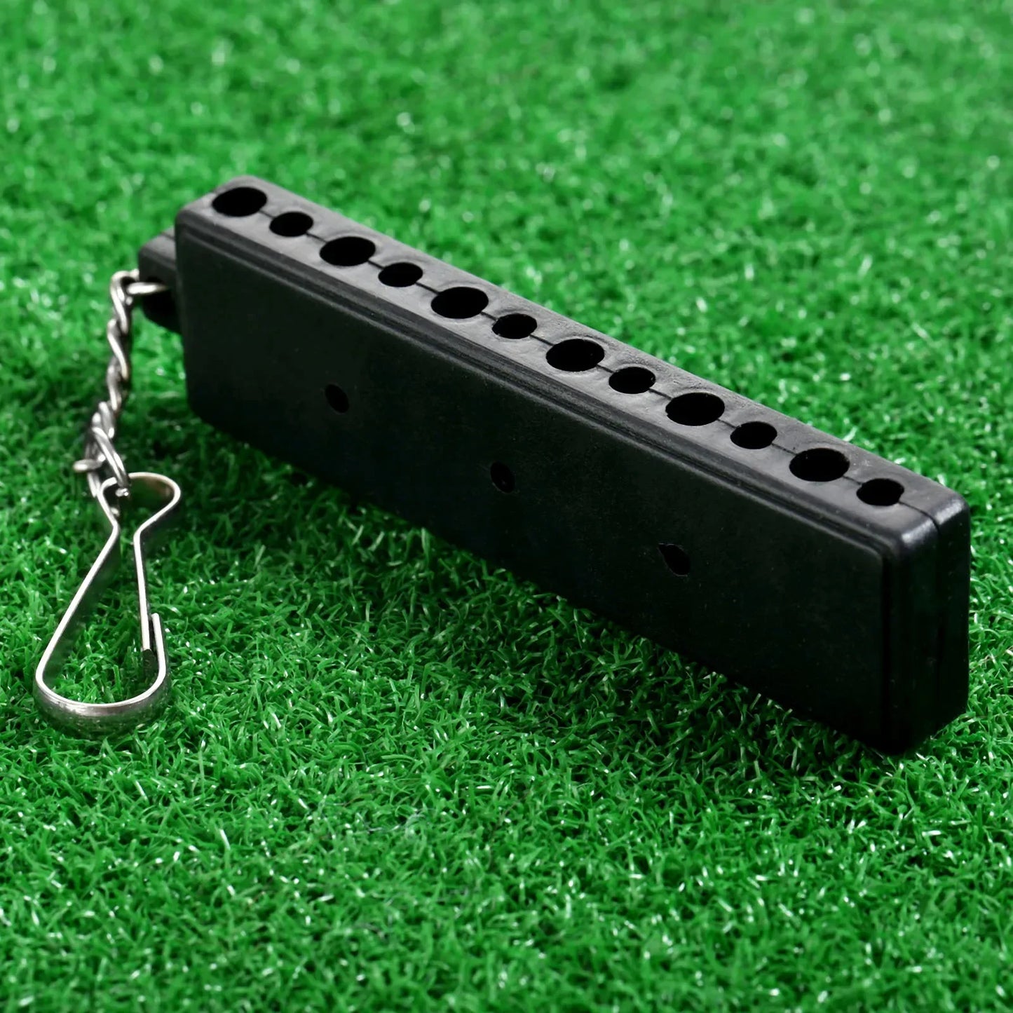 Golf Tee Holder & Ball Marker Container - Rubber Carrier (10x2.4cm) - Holds 12 Tees + 3 Ball Markers