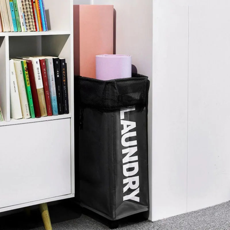 Large Capacity Rolling Laundry Basket - Multifunctional Foldable Waterproof Storage Bag for Dirty Clothes and Yoga Mats