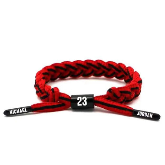 Basketball Star Braided Bracelet Sport Wristband Basketball Rope Pull Type Bracelet Gift for Men Boy Friend Fans