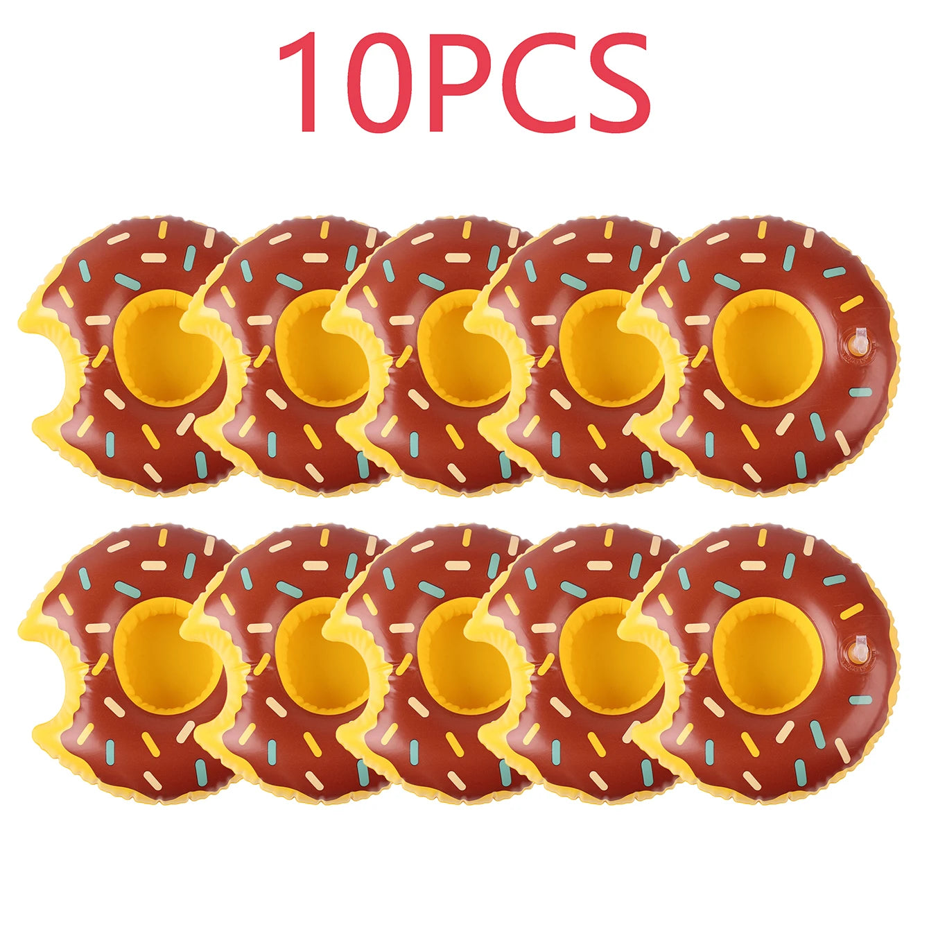 Inflatable Cup Holder Set - 5/10PCS Swimming Pool Drink Holders, Floating Beverage Coasters for Summer Pool Parties