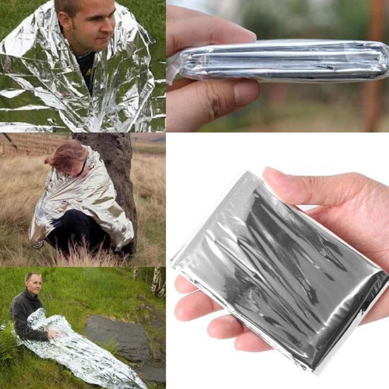 Mylar Emergency Thermal Blanket - Space Foil Heat Retention for Outdoor Survival, First Aid, Camping & Mountaineering