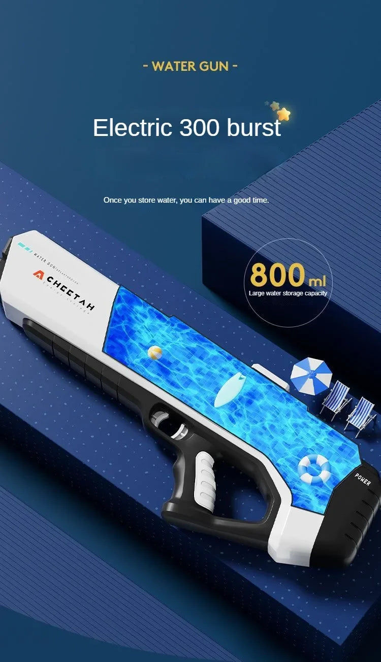 Electric High Pressure Water Gun - Kids Summer Pool Toy for Outdoor Water Fight Games