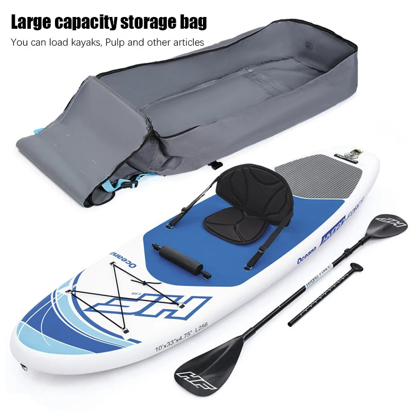 Multi-Purpose Outdoor Adventure Kit - Large Capacity Mountaineering Backpack with Shoulder Strap, Tent Accessories, Cosmetics Organizer, Inflatable Surfboard, SUP Paddle Board Bag